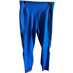 RBX Blue White Stripe Leggings Workout Pants Sz M